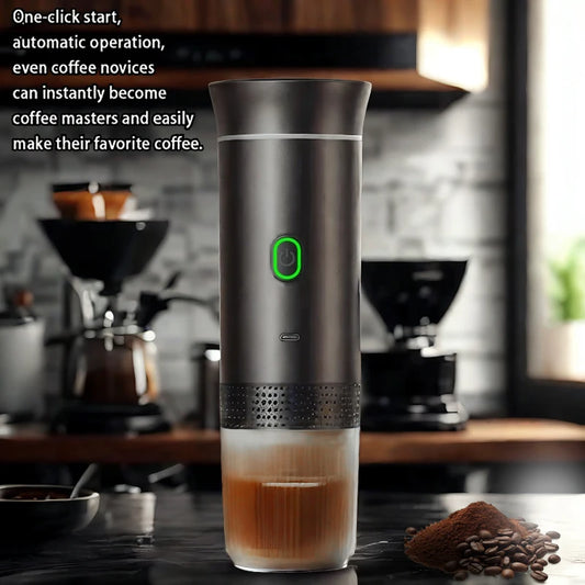 Portable Rechargeable Wireless Electric Espresso Maker – 3-in-1 Travel Coffee Machine