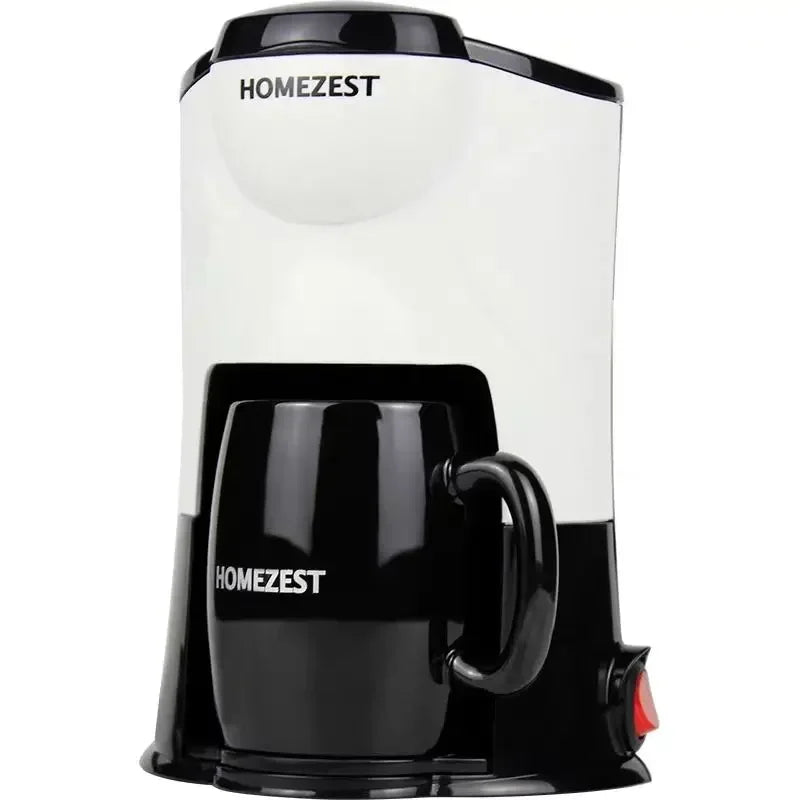 Mini Household Coffee Maker with Grinder – 1 Cup Espresso & Drip Brewer