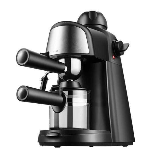 Mini Italian Espresso Machine with Steam Milk Frother – 3 Cup Semi-Automatic