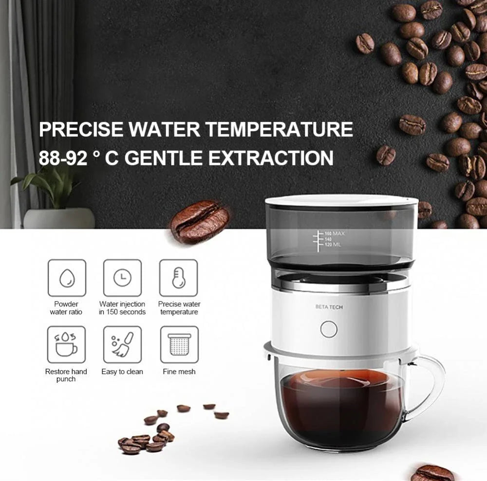 Mini Hand-Pressed Drip Coffee Maker – 1 Cup Portable Brewer