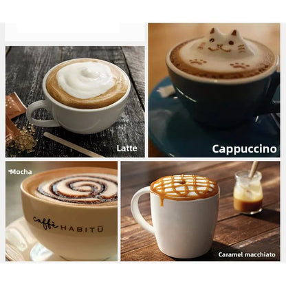Mini Italian Espresso Machine with Steam Milk Frother – 3 Cup Semi-Automatic