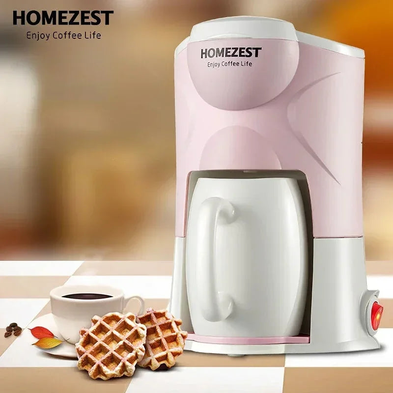 Mini Household Coffee Maker with Grinder – 1 Cup Espresso & Drip Brewer