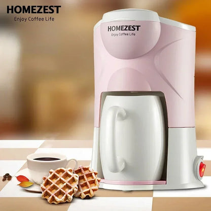 Mini Household Coffee Maker with Grinder – 1 Cup Espresso & Drip Brewer
